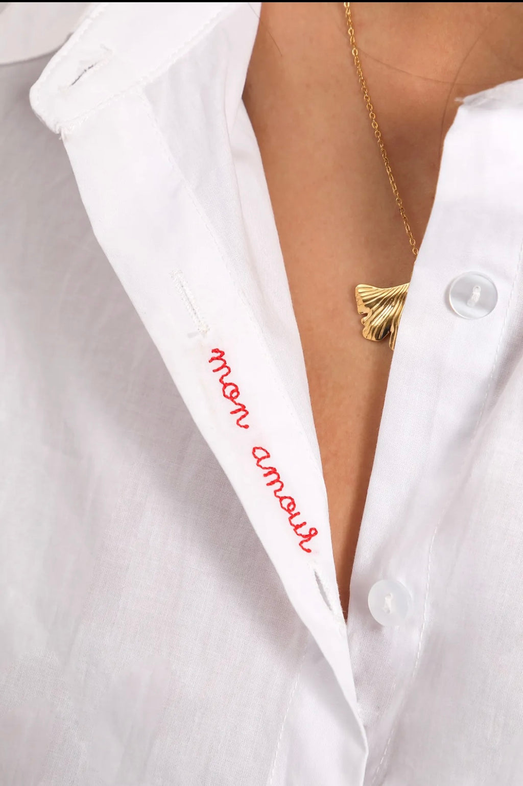 Chemise brodée ,mon amour