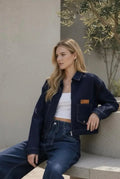 Veste en jean zippée