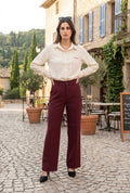 Pantalon de costume  taille haute Coupe droite & fluide